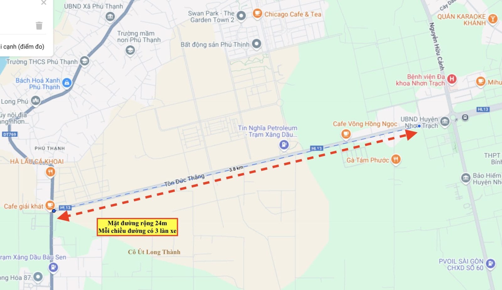 Đoạn từ Trung tâm hành chính đến Đ.Quách Thị Trang 